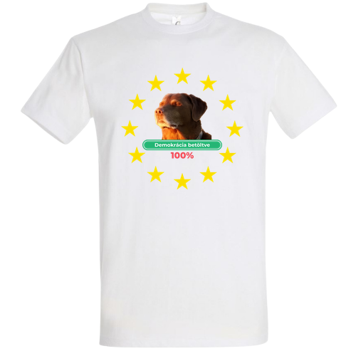 100% Demokrácia Betöltve - Politikai Vicces Póló