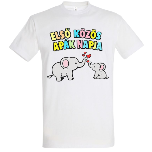 Első Közös Apák Napja – Aranyos Elefántos Apák Napi Póló