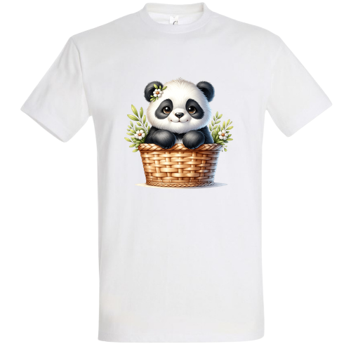 Kosárban ülő panda